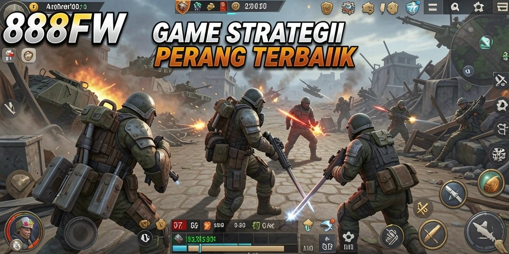 Tampilan gameplay 888FW yang mendebarkan dengan strategi pertempuran.