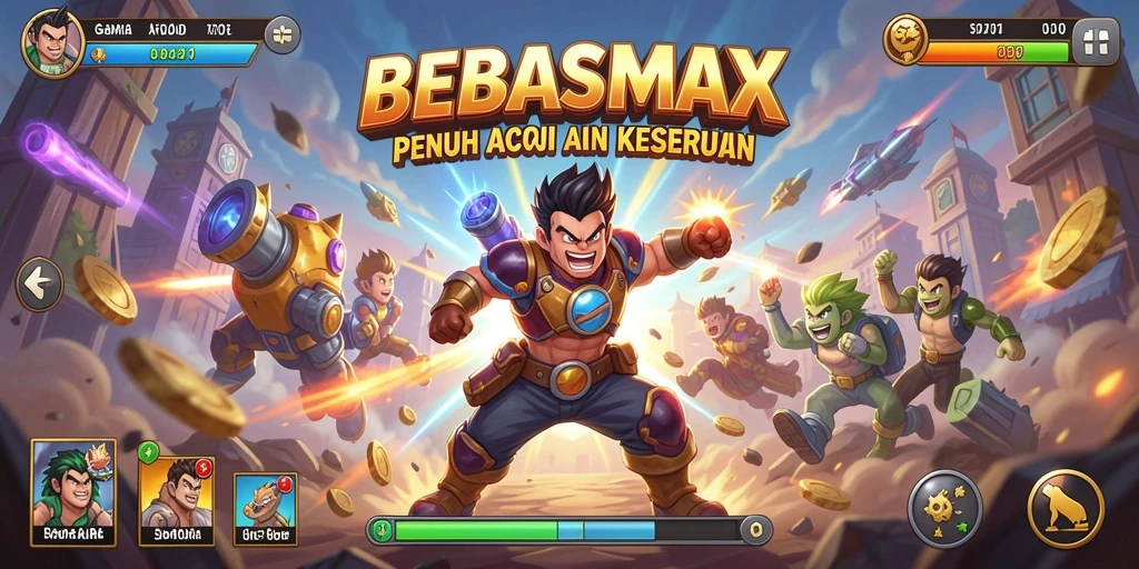 Screenshot seru dari gameplay Arcade BEBASMAX yang menampilkan aksi mendebarkan.