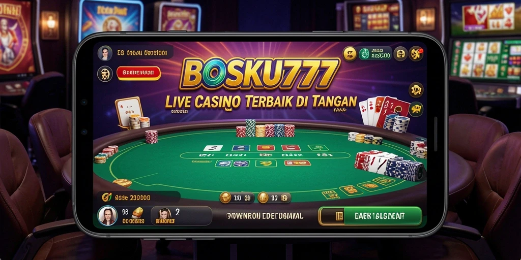 Tampilan utama BOSKU777 yang menampilkan gameplay Live Casino yang mendebarkan.