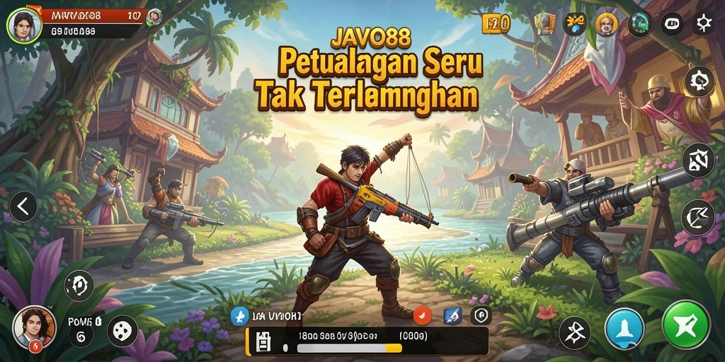 Tangkapan layar menunjukkan karakter utama menjelajahi dunia petualangan yang menakjubkan.