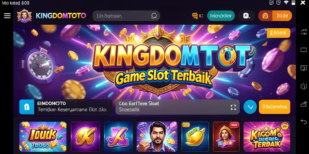 Screenshot KINGDOMTOTO menampilkan gameplay Slot yang mendebarkan.