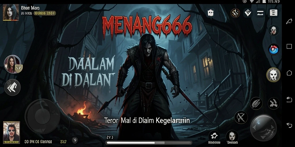 Screenshot gameplay MENANG666 menampilkan aksi seram di dunia gelap.