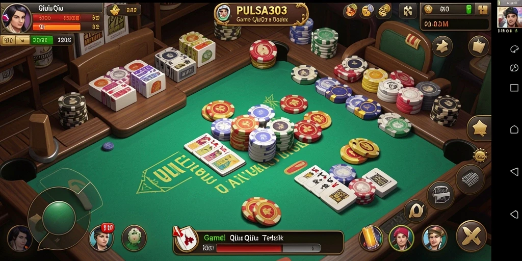 Tampilan gameplay seru PULSA303 dalam bermain QiuQiu.