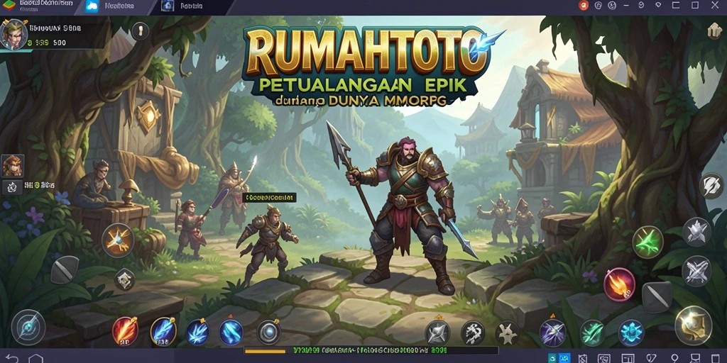 Screenshot RUMAHTOTO menampilkan momen seru dalam petualangan MMORPG.