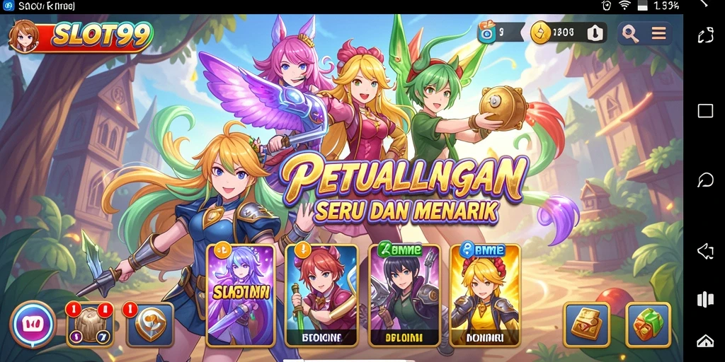 Gameplay SLOT99 yang seru dengan karakter anime ikonik.