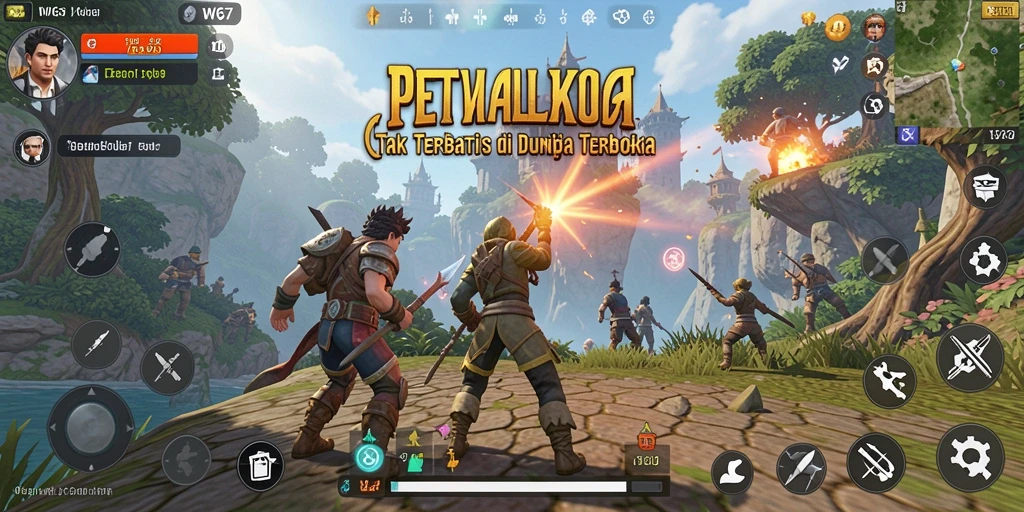 Tampilan gameplay menakjubkan dalam dunia Open World W67.