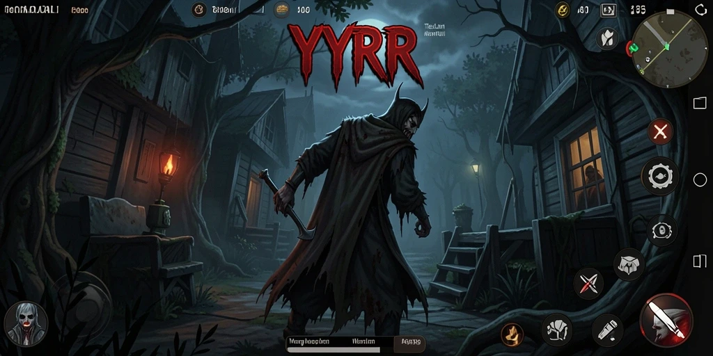 Screenshot gameplay YYRR menampilkan kengerian dan ketegangan yang mendalam.